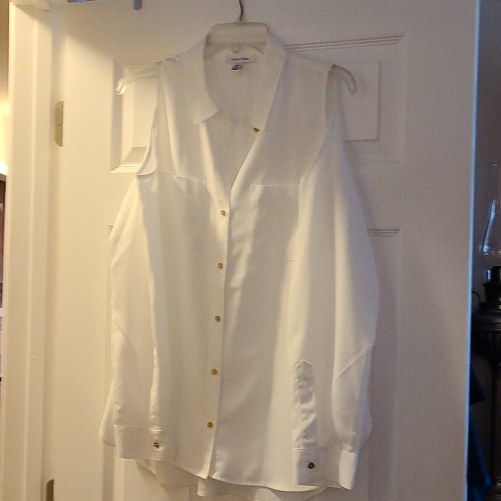White Calvin Klein Cold Shoulder